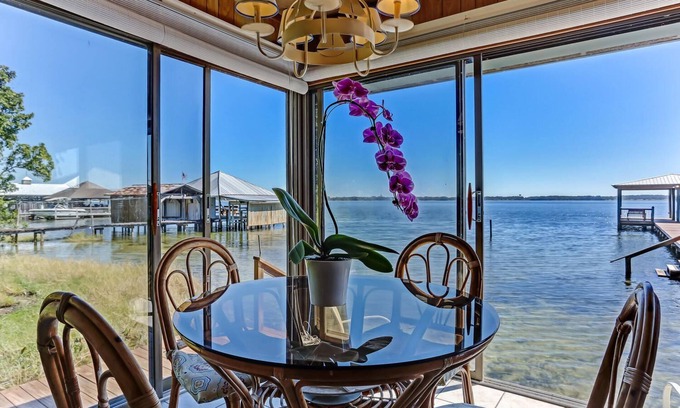 Starke House | Spectacular Views On A Pristine Lake, Home sits at the waters edge for best view
