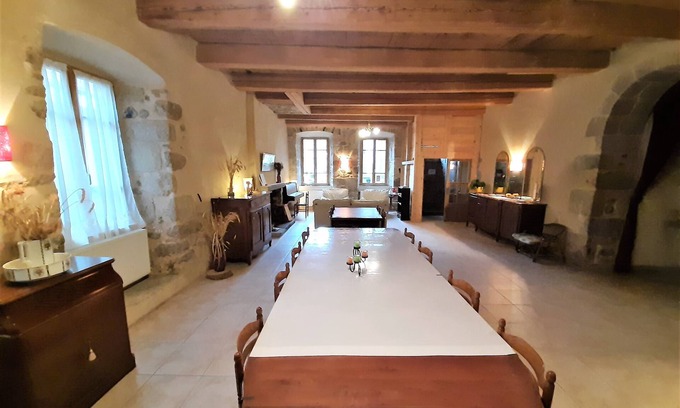 La Chaise-Dieu Bed & Breakfast | Stone and wood guest rooms with large garden in the heart of the village!