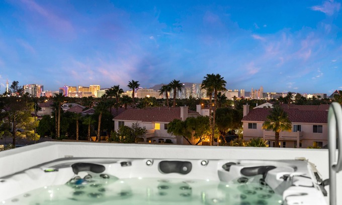 Spring Valley House | Strip View Home 8min to Strip- Private -Pool/Spa