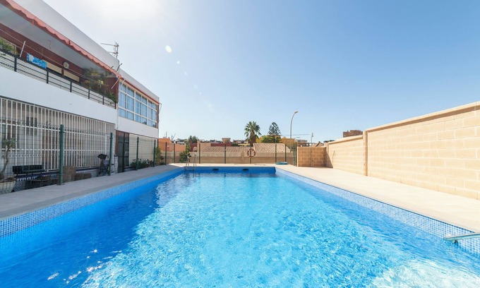 Aguadulce Apartment | Studio Apartment "Gaviotas 4" with Shared Pool, Private Terrace & A/C