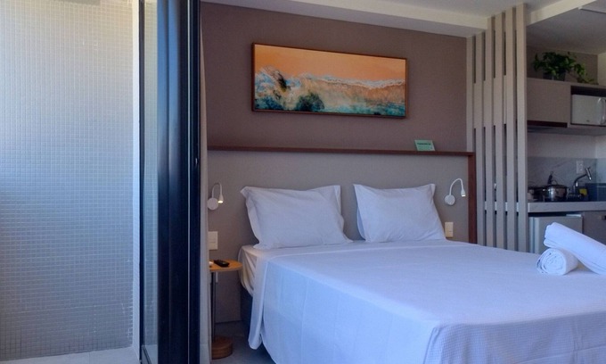 Jardim Oceania Apartment | Studio with Balcony bed Queen