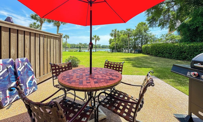 South Beach Condo | STUNNING 2BR VILLA WITH WATER VIEWS STEPS TO BEACH HILTON HEAD