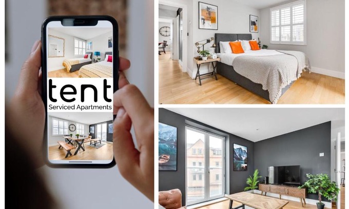 Staines Apartment | Stunning City Centre Two Bedroom Apartment With Free Parking at Tent Serviced Apartments Staines