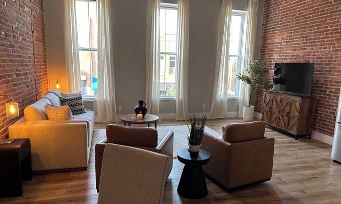 Warsaw Apartment | Stylish & Modern 2-Bdrm Apt in Downtown Warsaw featuring an urban rooftop deck.