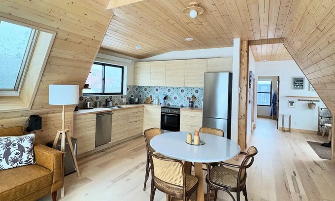 Victor House | Stylish Nordic A-frame in Downtown Victor