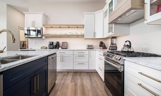 Ludington Condo | Suite B: New pool! New Building! Swim, Soak & Stay. Sleeps 18!