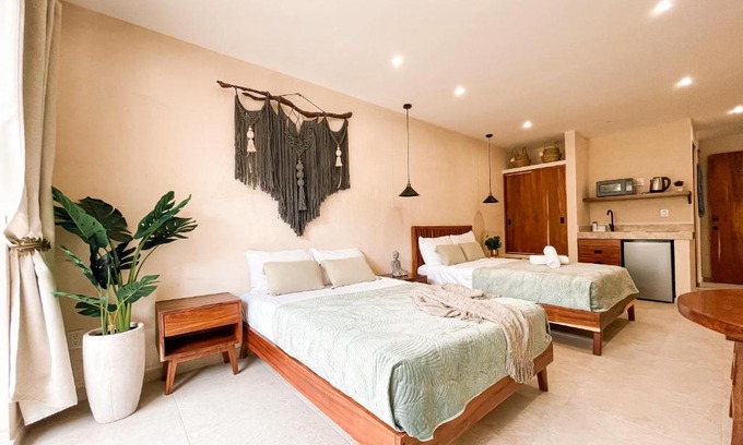 Ejidal Apartment | Suite F tortuga, equipada, 5min de la 5ta en auto