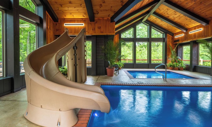Logan Cabin | Summit Lodge-2 Indoor Heated Swimming Pools-Play Ground-Game room-Pool Table