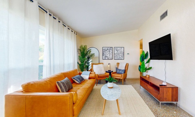 Belle Vista House | Sunlit & stylish dog-friendly retreat with great patio - steps from the shore