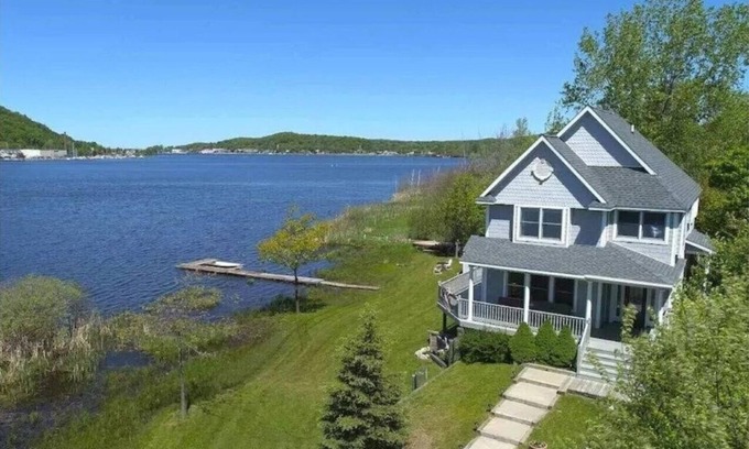 Frankfort House | Sunset Bay - Lakefront, Large, and Gorgeous with Kayaks Included!