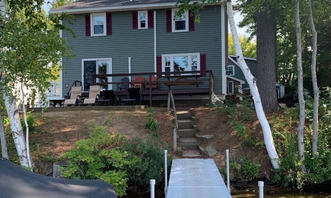 Lochmere House | Sunset View Lake Front Living with Dock & Boat Ramp on Lake Winnisquam