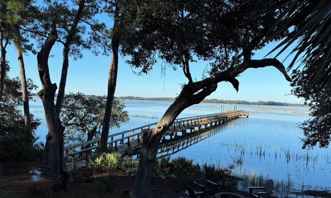 Okatie House | "Sunset views on the dock" updated Luxury Low country home on Callawassee Island