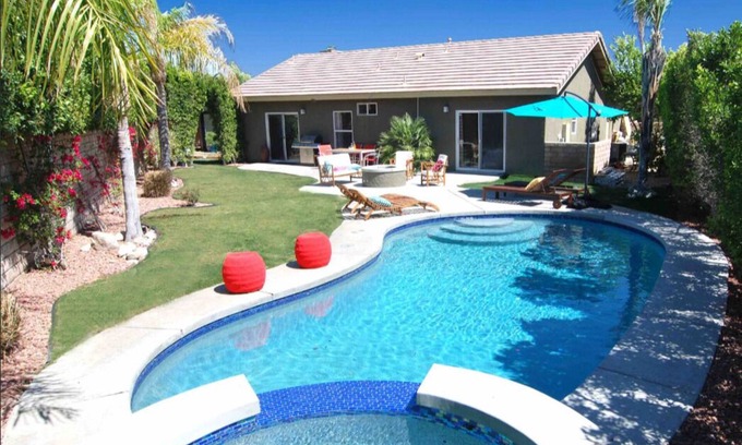 Racquet Club South House | Sunsplashed, Fully Renovated Palm Springs Modern with Pool, Spa, Fire Pit