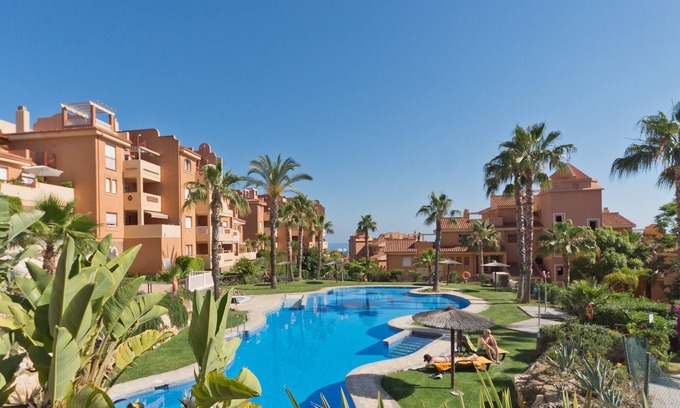 Urbanizacion Hacienda las Chapas Apartment | Superb Ground Floor Apartment in Tropical Gardens of Secure Complex - free WiFi