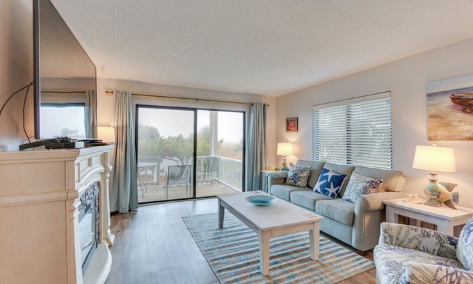 Oceanmarsh Subdivision Condo | Swim & Relax: St Helena Island Gem w/Deck!