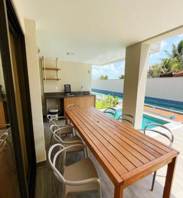 Sao Miguel de Touros Apartment | Térreo com 3 suítes beira-mar