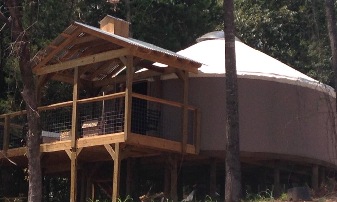 Alpine Bay House | Tan Yurt On Beautiful Logan Martin Lake. Located in Clear Creek Cove RV Resort.
