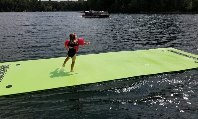 Irons Cottage | The Aqua Dock on Harper Lake - Hike, Bike, and Fish The Manistee National Forest