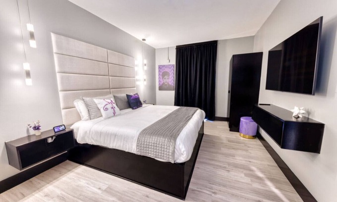 Biloxi Hotel | The Bella's Purple Prince Suite, Sleeps 2, Private Balcony