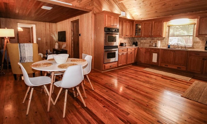 Bearss Plaza Cabin | The Cabin in The City with Outdoors Living Space