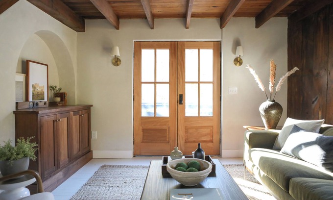 Railroad Cabin | The Creek House: A Creekside Retreat with Hot Tub and Electric Bikes