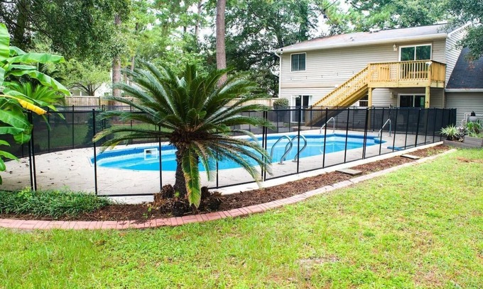 North Charleston House | The Landing Spot: Pool + Ping-Pong + Mod Style!