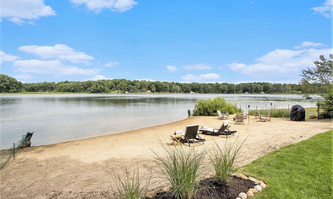 Sturgis House | The Maple & Oak - Lakefront Home with Private Beach