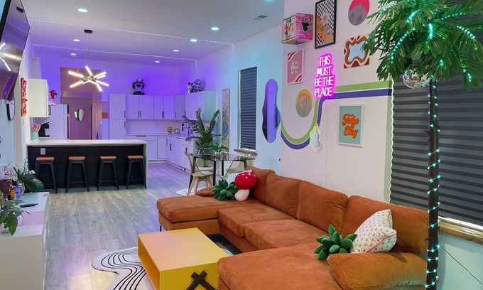 Central Gardens House | The Neon Nest: Retro Chic 4BR Home in Cooper Young
