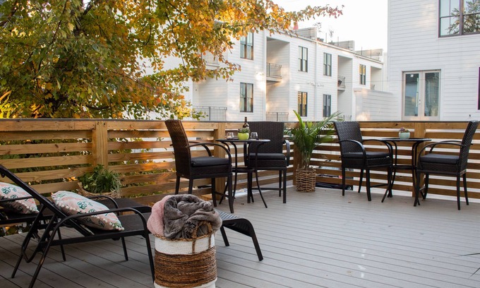 Greenville House | The Nest- Treetop Oasis studio with large deck- walk downtown