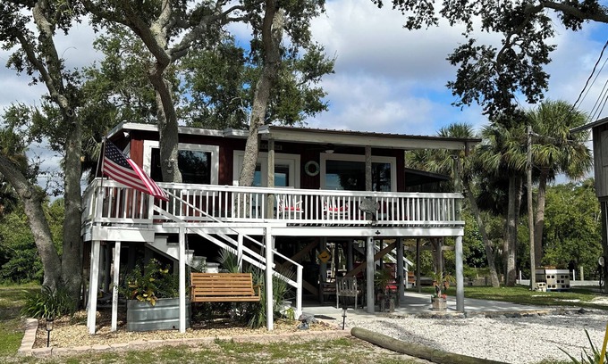 Cedar Key House | The Tree House - amazing unobstructed view of the Gulf of Mexico from your deck!