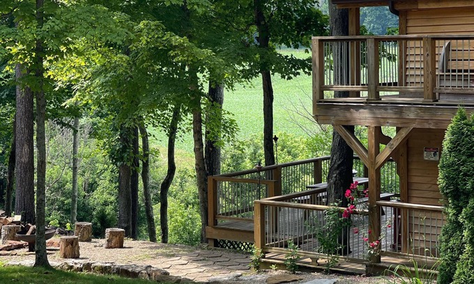 West Baden Springs Cabin | The Treehouse: Unique "Off the Grid" Cabin on the Lost River with stunning views