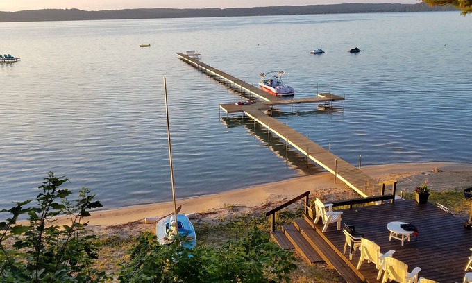 Empire House | Tonawathya - Spacious Lakefront Gem, Pvt Beach, Dock & Location Near Glen Arbor