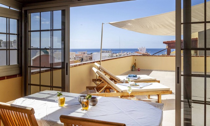 Morro Jable Apartment | Top equipped penthouse above the roofs of Morro Jable
