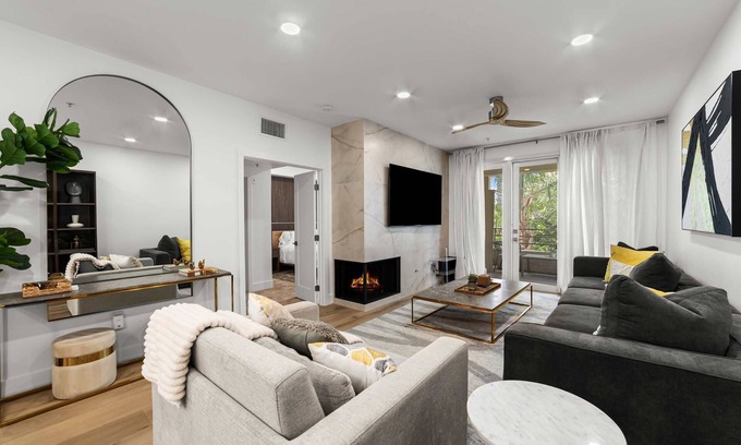 Airport Area Condo | Ultra Lux Oasis in Gated Community