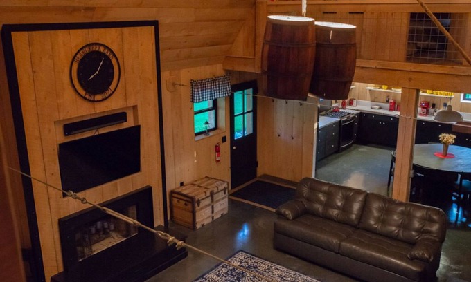 Sarver House | Unique 3 bedroom barn with a fireplace and pond