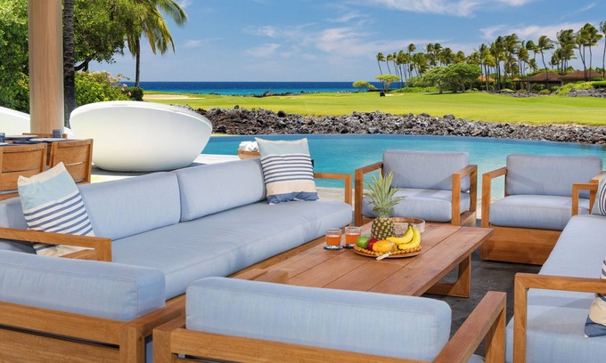 Kaupulehu House | Unmatched location Four Seasons Hualalai 5BR/5BA Ocean Estate 6500sqft 3/4 acre
