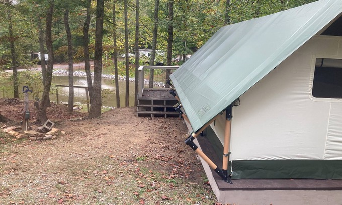 Fort Payne RV Rental | Unplug & Unwind at the Water’s Edge – Cozy Glamping Tent by Little River Canyon