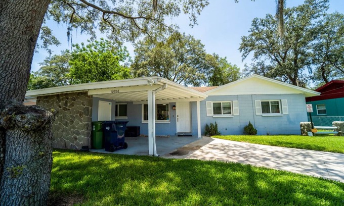 University House | USF Hideaway – Steps from USF & Moffitt, Pet-Friendly 3BR Home with Backyard