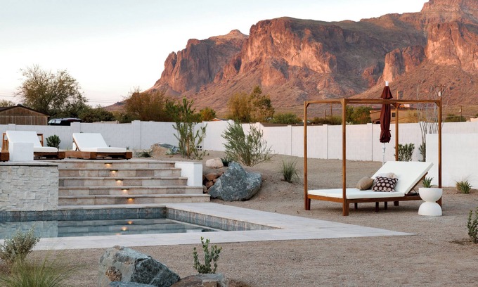 Apache Junction House | Views - Heated Pool - 10 person Hot Tub - Golf - Game Room - Pickleball Court