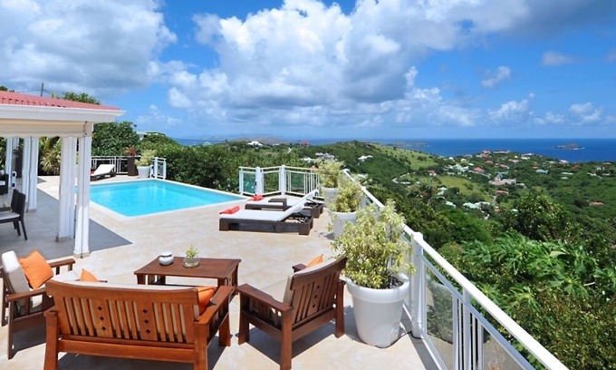 Grand Cul-de-Sac Villa | Villa Au Coeur du Rocher | Ocean View - Located in Wonderful Vitet with Private Pool