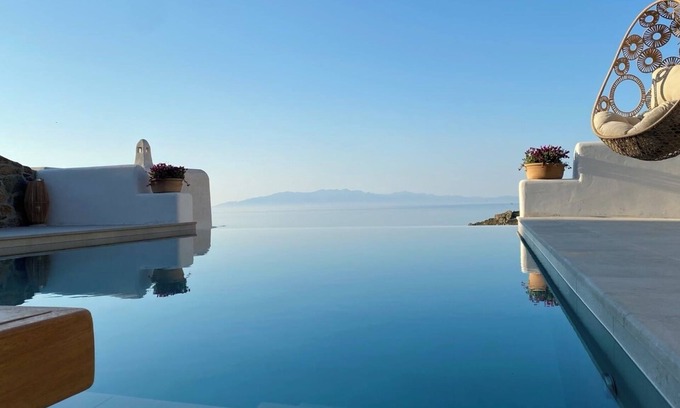 Glastros Villa | Villa Camelia 1 - Psarou View - Private Pool & Jacuzzi