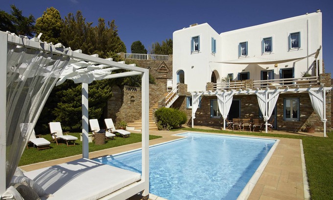 Ydrousa Villa | Villa Etheria with private pool in Andros Greece-Enjoy a memorable vacation