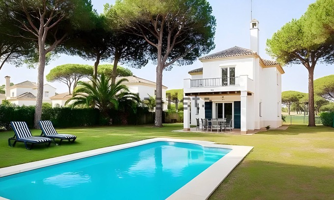 Chiclana de la Frontera Villa | Villa 'La Cayetana Sancti Petri' with private pool, private terrace and air conditioning