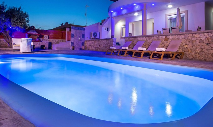 Afandou Villa | Villa Linda Tsambika Afandou With Pool, BBQ, Mountain Views Near Beach