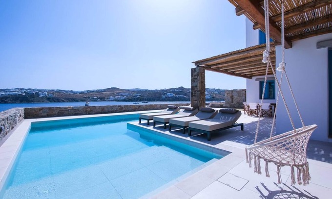 Kanalia Villa | Villa 'Myko Seafront' with Sea View, Wi-Fi and Air Conditioning