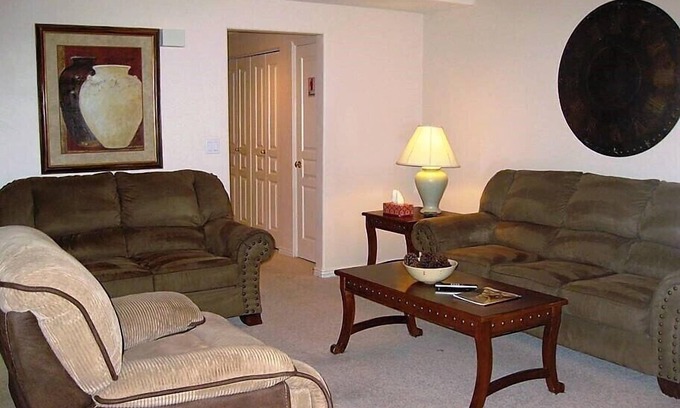 Mesquite Condo | Wandering Wolf Hideaway by Mesquite Vacation Rentals at Wolf Creek Golf Course! Parking Level and $510 in free daily activities