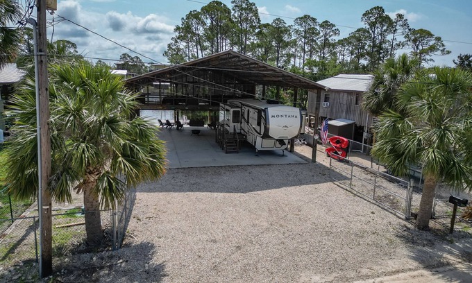 Salem House | Water-Front Cedar Island Luxury camping. (see video)