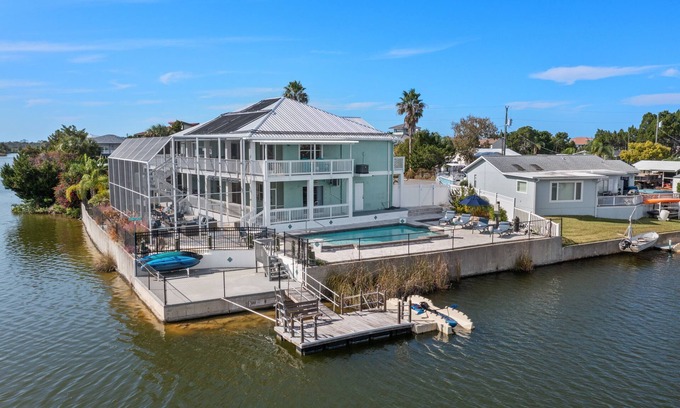 Hernando Beach House | Water Front/Free Heated Salt Water Pool/Game Room/Amenities Galore