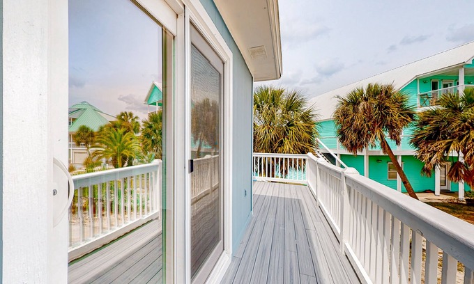 Perdido Key Coves One House | Water-view home with balcony & boat dock & tennis court access