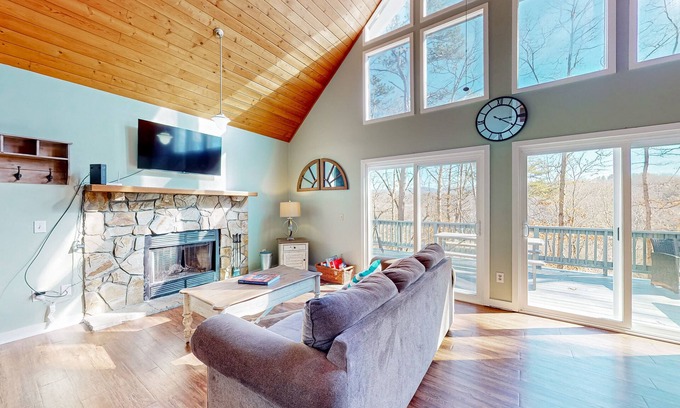 Franklin House | Water view home with amazing views, pool table, & EV charger